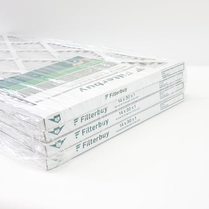 Filterbuy 14x30x1 Air Filter MERV 8 Dust Defense (4-Pack)
