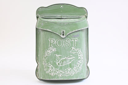 RAZ Imports Distressed Bird Floral Embossed Mailbox Metal 15.5" Height