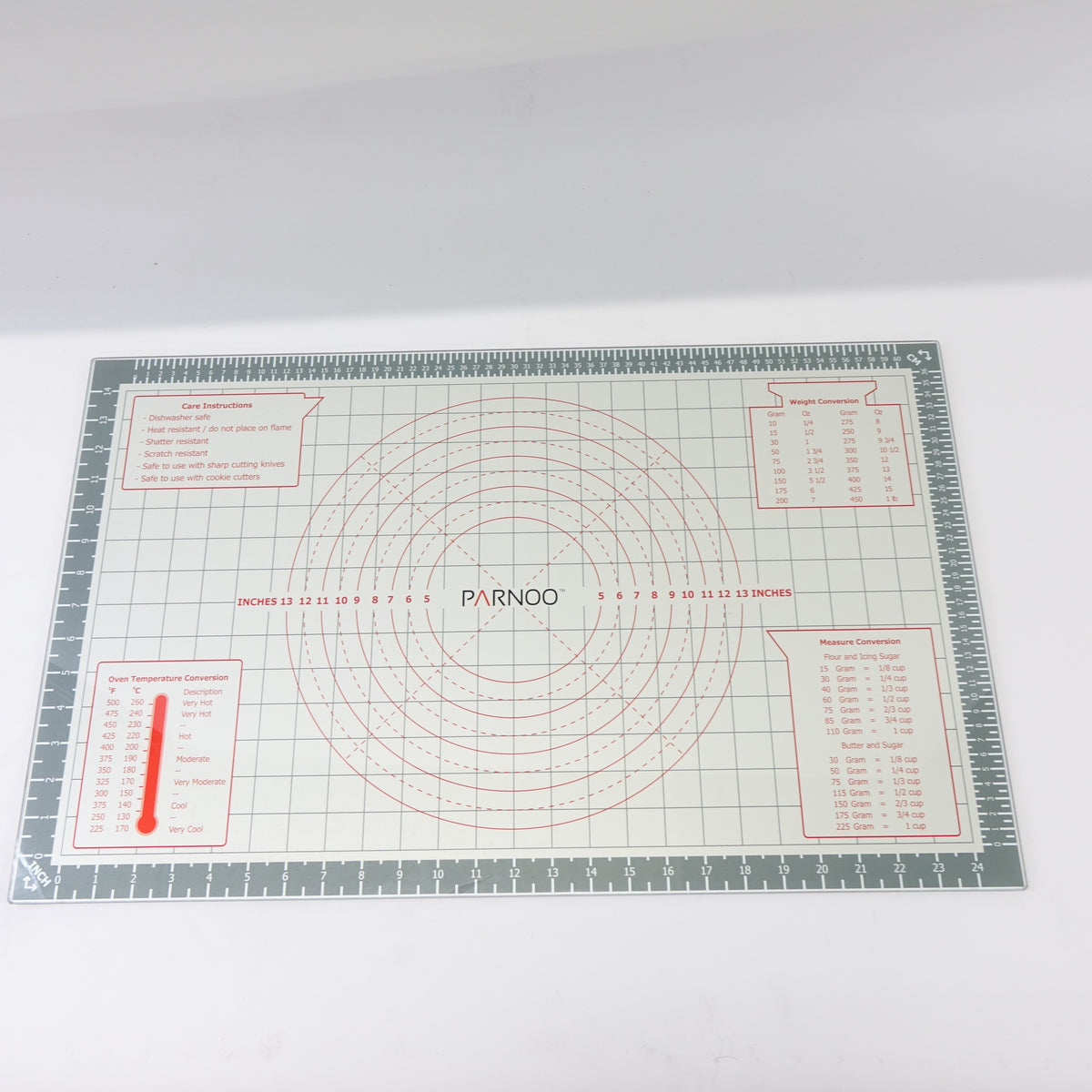 Tempered Glass Baking Non-Stick Board with Measurements of 24" x 14" - Open Box