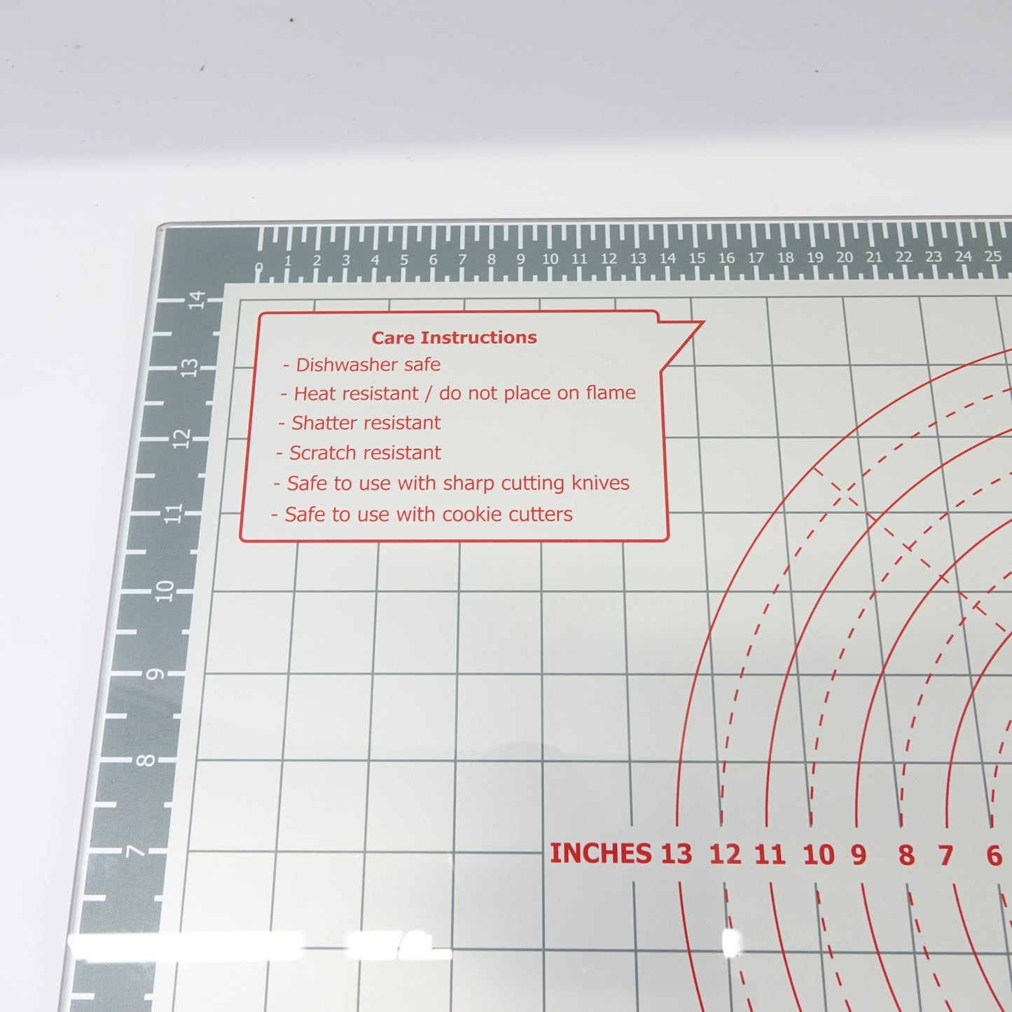 Tempered Glass Baking Non-Stick Board with Measurements of 24" x 14" - Open Box