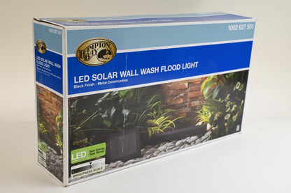 Hampton Bay 49975 Solar Black Outdoor Integrated LED Landscape Wall Wash Spot Light