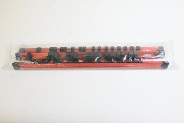 ABN SAE Socket Holder Rail Set 3pc 1/4" 3/8" 1/2" Aluminum Organizer Rails - New