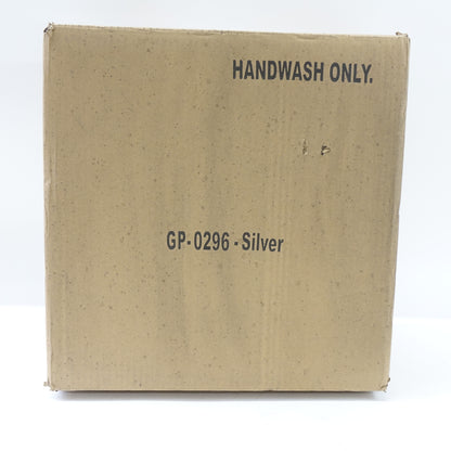 Urquid Linen Ribbon Glass Charger Plates Set 4 13" Silver Dcor - Open Box