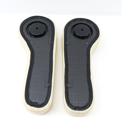 2Universal Golf Cart Rear Seat Armrest Cushions with Cup Holders, Beige / Tan Fi