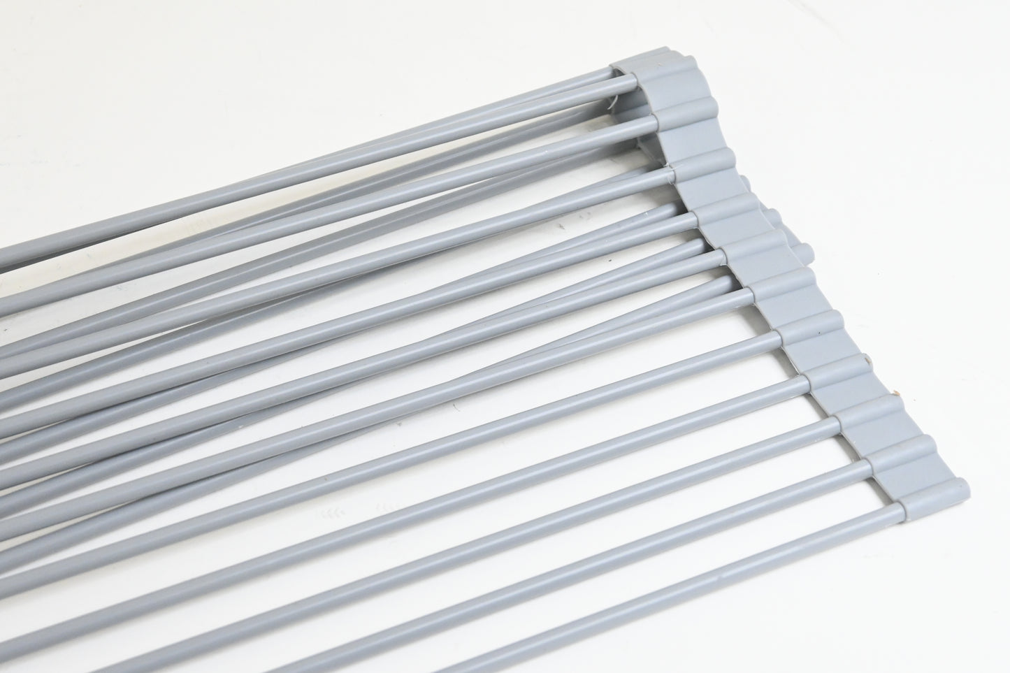 Roll Up Dish Drying Rack Heat Resistant, 20.5" L x 13" W, Grey - Open Box