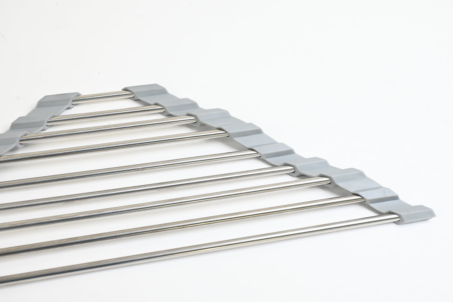 Roll Up Dish Drying Rack Heat Resistant, 20.5" L x 13" W, Grey - Open Box