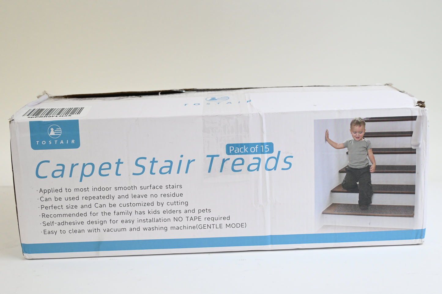 ToStair Non-Slip Stair Treads for Wooden Steps, 8"x30" (15-pack) Brown