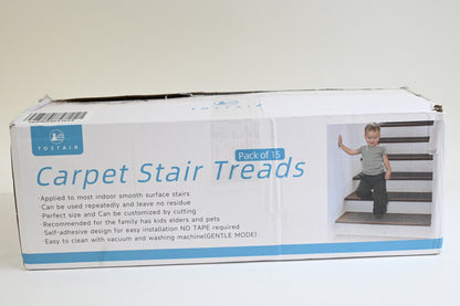 ToStair Non-Slip Stair Treads for Wooden Steps, 8"x30" (15-pack) Brown