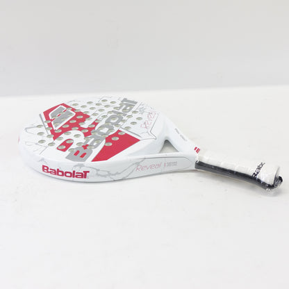 Babolat Carbon Fiber Reveal Padel Paddle, White/Pink