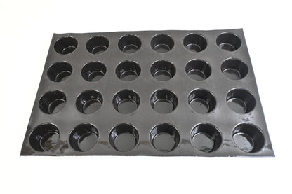 Sasa Demarle FP 03051 Flexipan 4-Ounce Muffin Pan with 24 Molds,Black