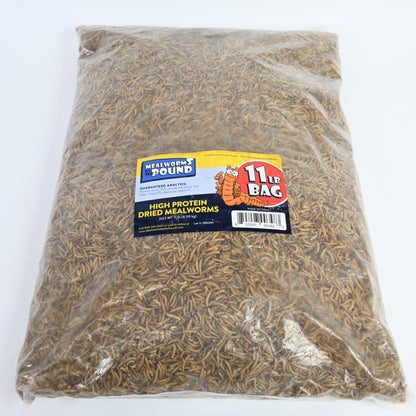 MBTP Bulk Dried Mealworms - Treats for Chickens & Wild Birds (11 Lbs)