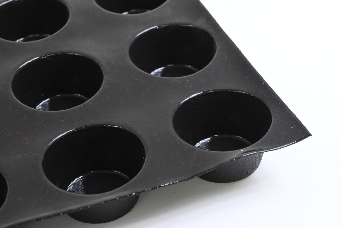 Sasa Demarle FP 03051 Flexipan 4-Ounce Muffin Pan with 24 Molds,Black