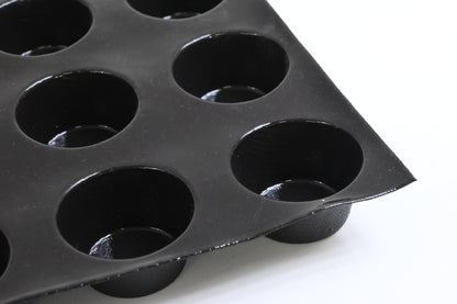 Sasa Demarle FP 03051 Flexipan 4-Ounce Muffin Pan with 24 Molds,Black