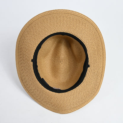 AOOF Men's and Women's Beach Sun Shading Straw hat Lightbrown, One Size