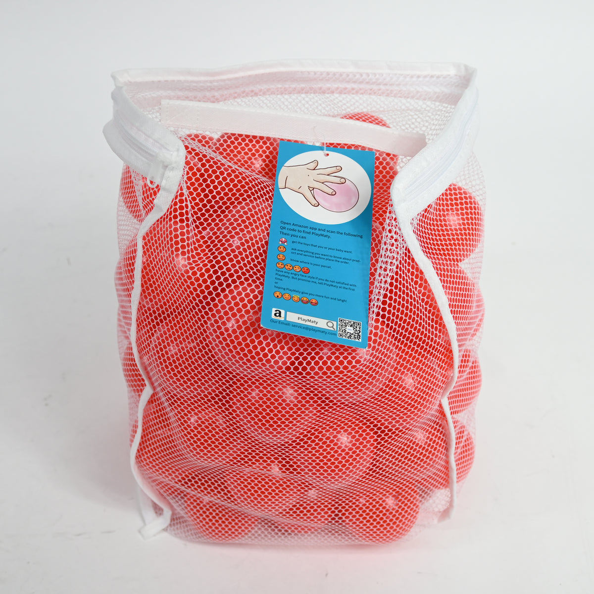 PlayMaty Play Ball Pool Balls 2.36" BPA Free Plastic Balls 70 Pack (Red)