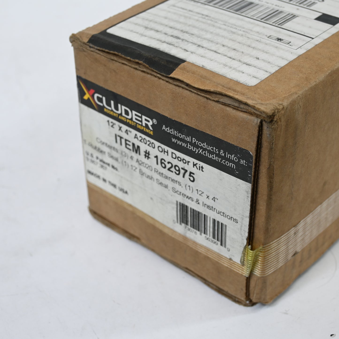 Xcluder X2 Animal Proof Garage Door Seal Kit; 12 Ft. x 2In. x 2In. Animal Control Retainer