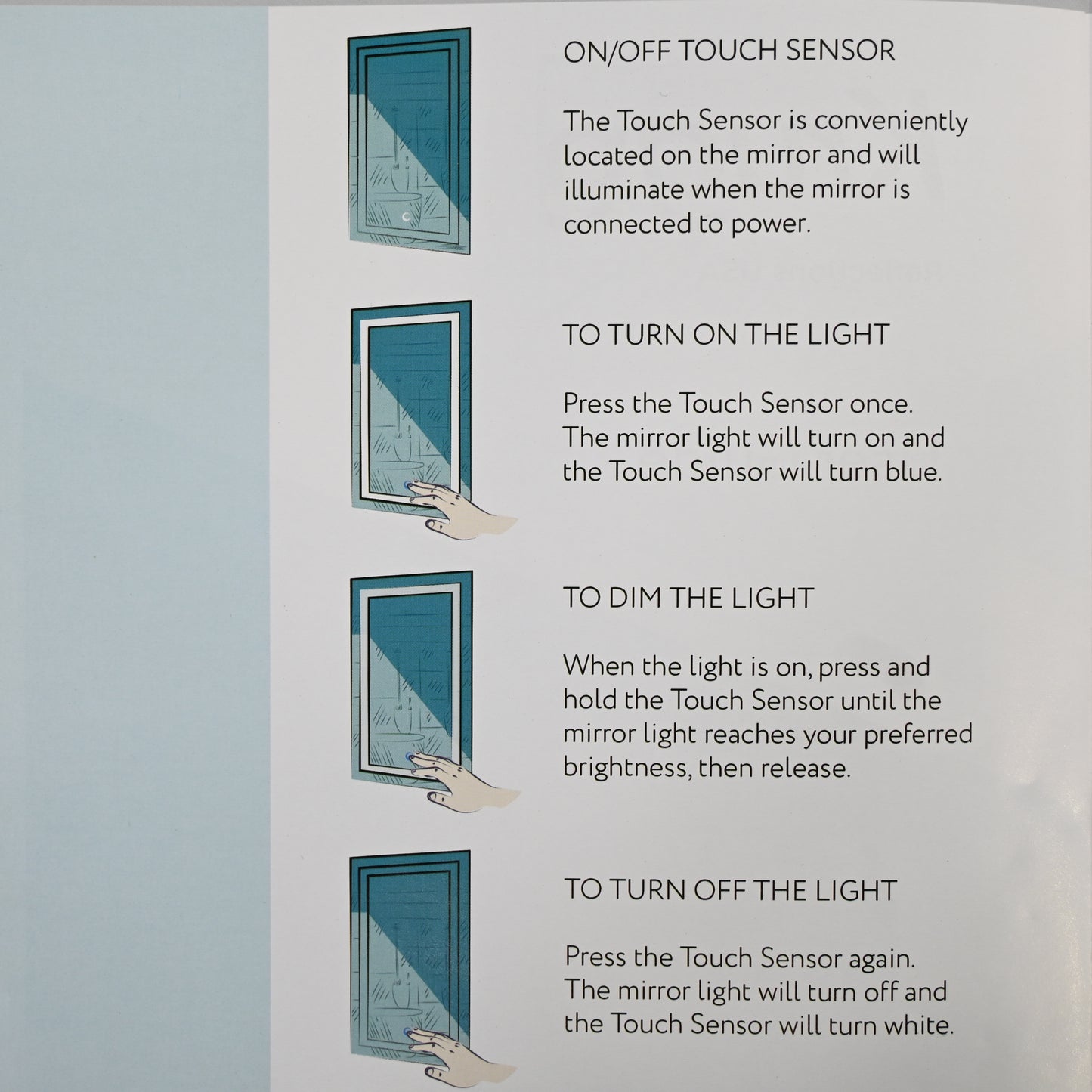 Krugg 20"X32" LED Bathroom Mirror Includes Dimmer & Defogger Wall Mount