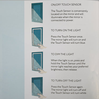 Krugg 20"X32" LED Bathroom Mirror Includes Dimmer & Defogger Wall Mount