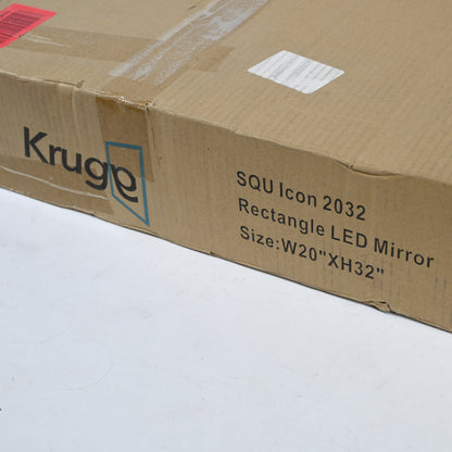 Krugg 20"X32" LED Bathroom Mirror Includes Dimmer & Defogger Wall Mount