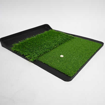 ENHUA GOLF Hitting Mat with Ball Tray,21x18 INCH Turf Indoor/Outdoor Pad w/9Tees