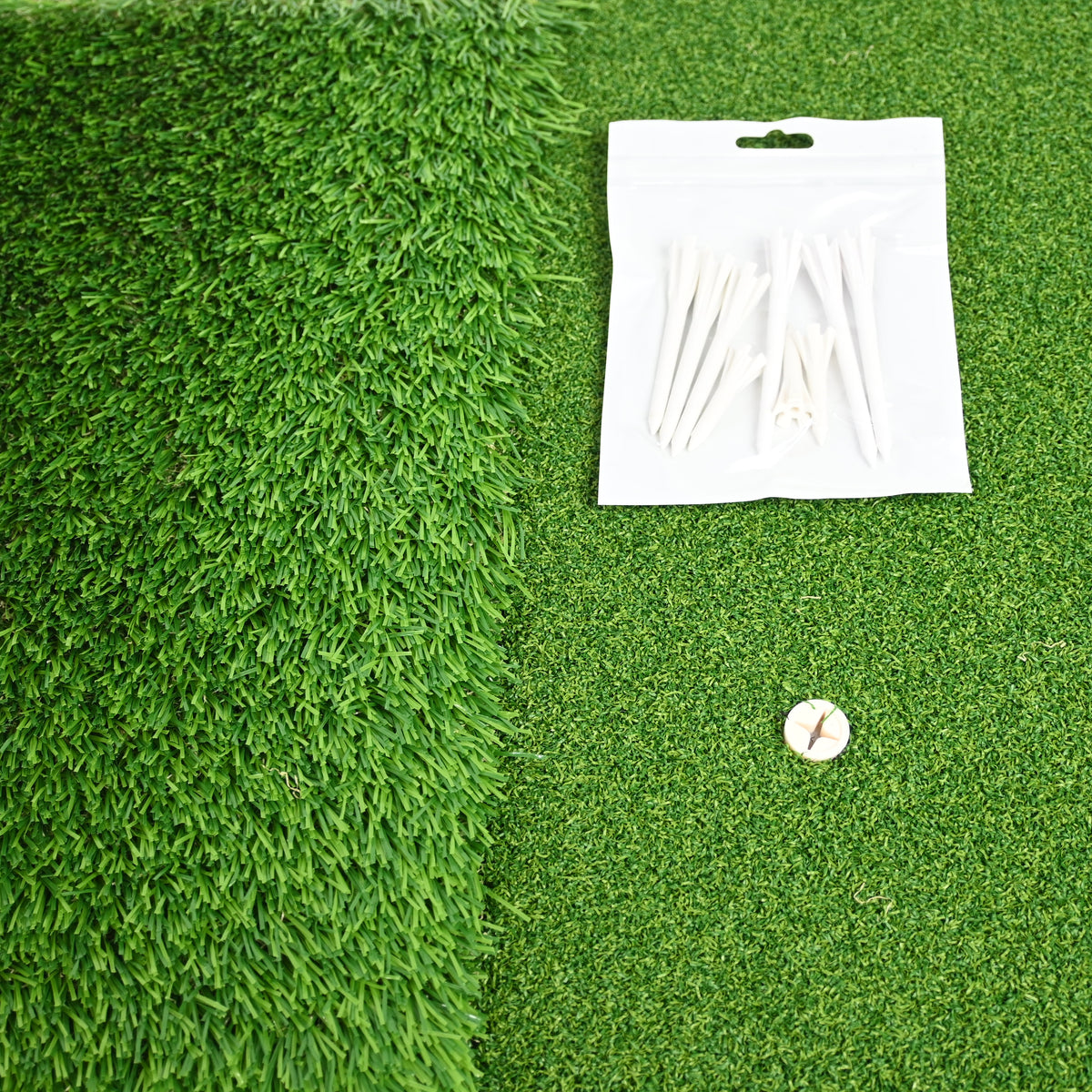 ENHUA GOLF Hitting Mat with Ball Tray,21x18 INCH Turf Indoor/Outdoor Pad w/9Tees