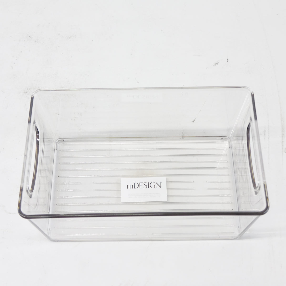 mDesign Deep Storage Bin Containers with Lid 8 Pack Clear Pantry Organizer