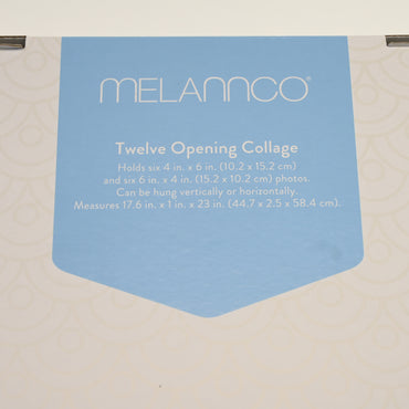 MELANNCO Photo Collage Frame 18" x 23" 12 Openings, 4 x 6 White - Open Box