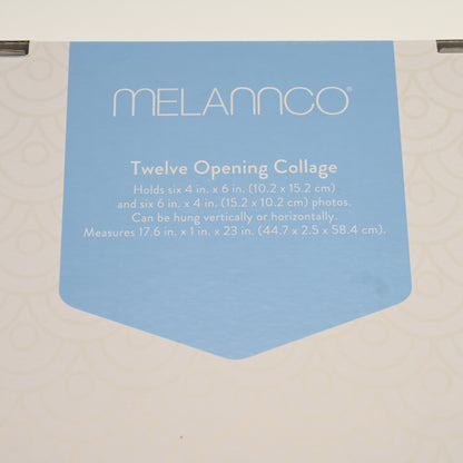 MELANNCO Photo Collage Frame 18" x 23" 12 Openings, 4 x 6 White - Open Box