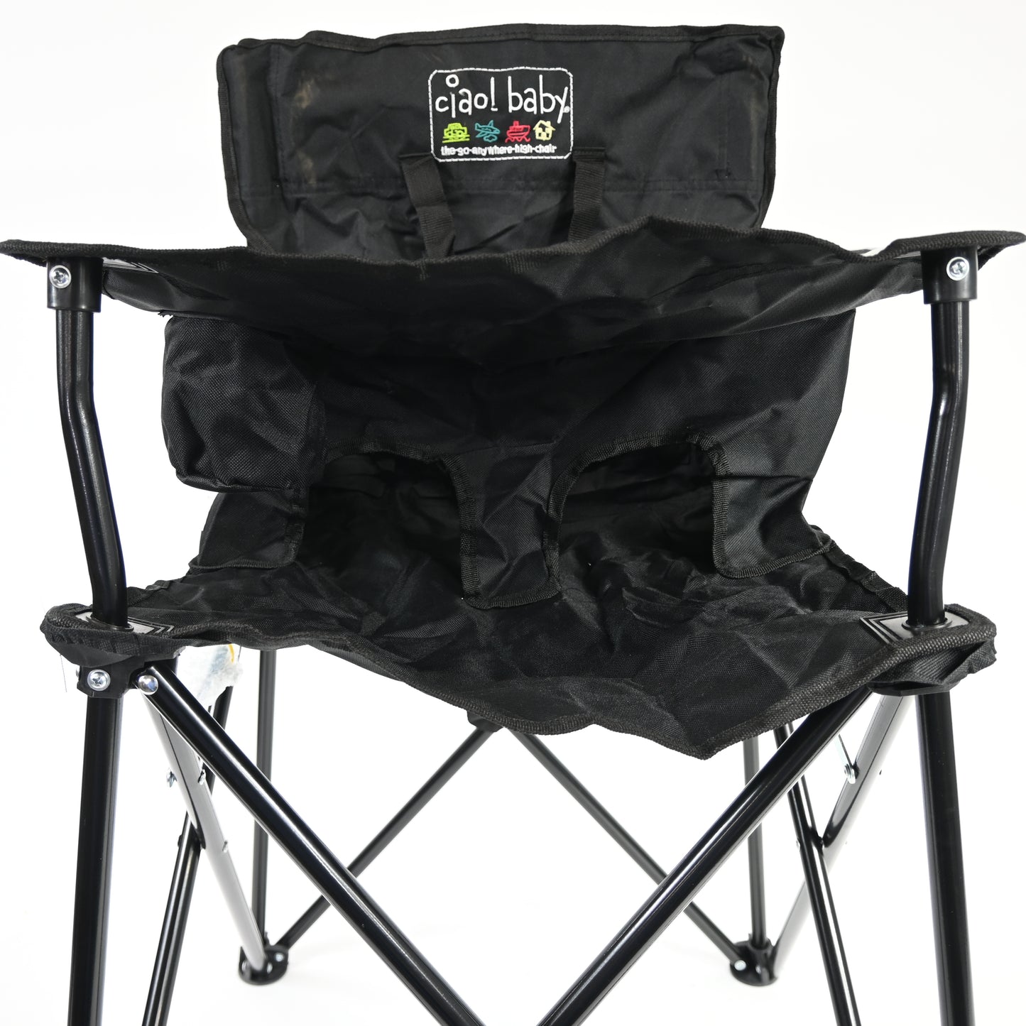 ciao! baby Portable High Chair Folding Travel Chair with Carry Bag (Black)