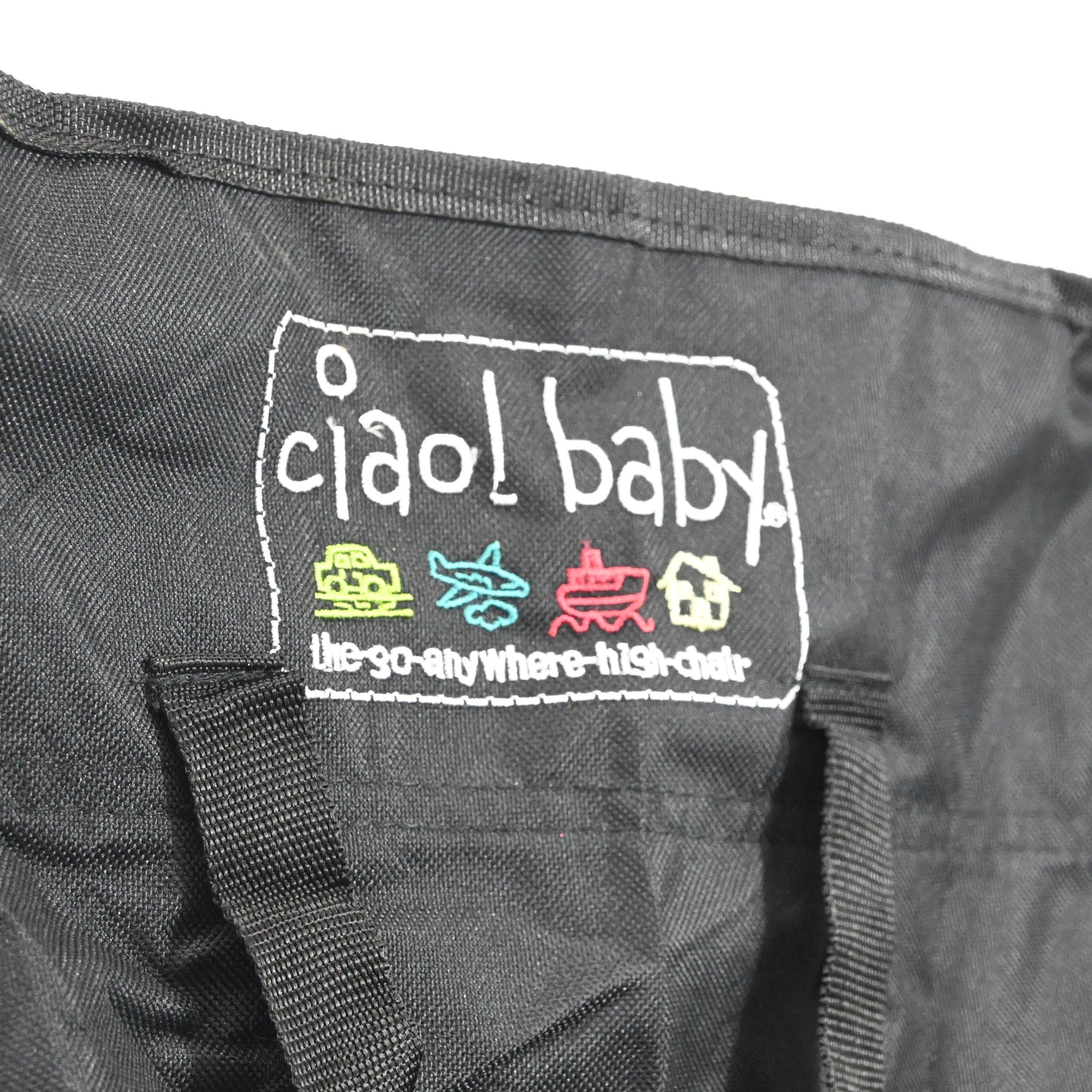 ciao! baby Portable High Chair Folding Travel Chair with Carry Bag (Black)