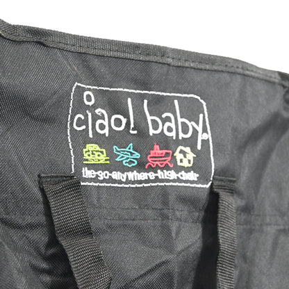 ciao! baby Portable High Chair Folding Travel Chair with Carry Bag (Black)