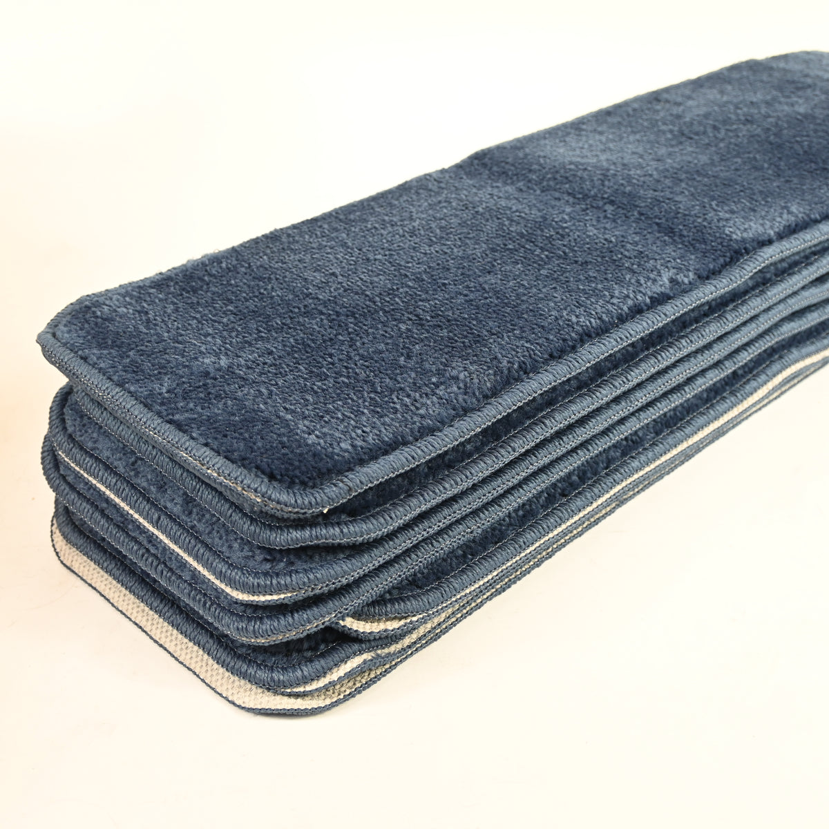 Trendy Stair Treads Indoor Skid Resistant Carpet 8.5"x30" Set of 13 Navy Blue