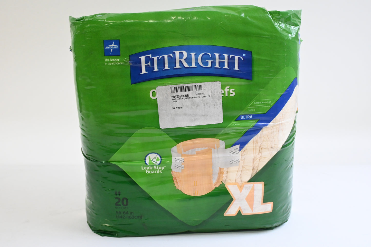 FitRight OptiFit Adult Briefs XL Heavy Absorbency 20 Count