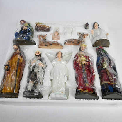 BESBLEE Nativity Set 13 Piece 11.8" Resin Figurines Christmas Tabletop Décor