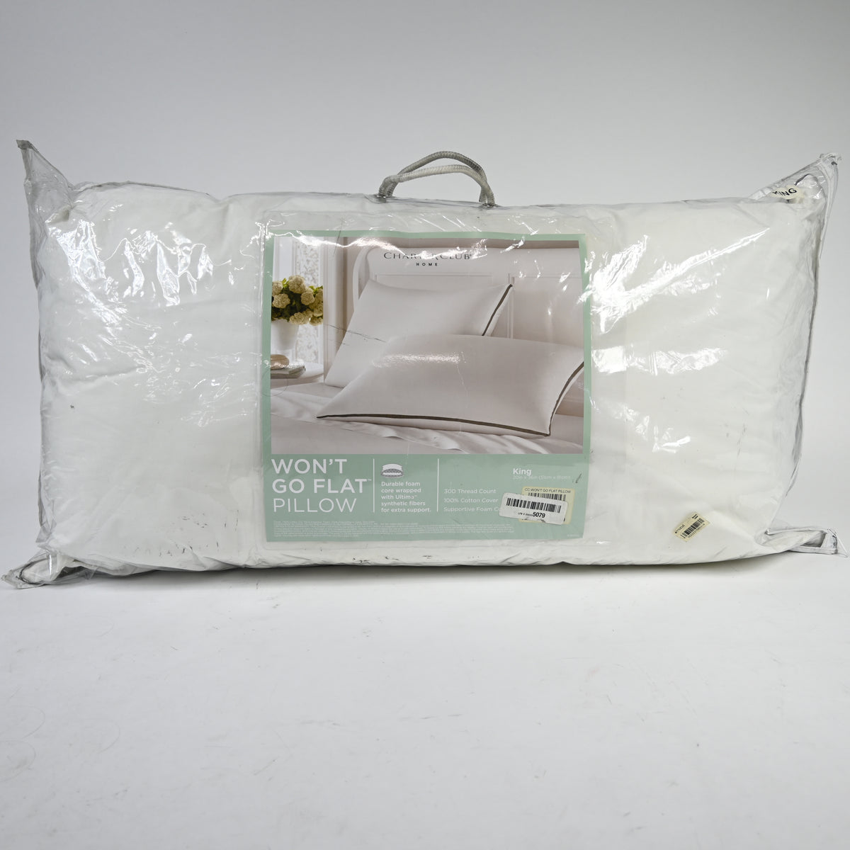 Charter Club 2 Won't Go Flat 300T Foam Core King Pillows