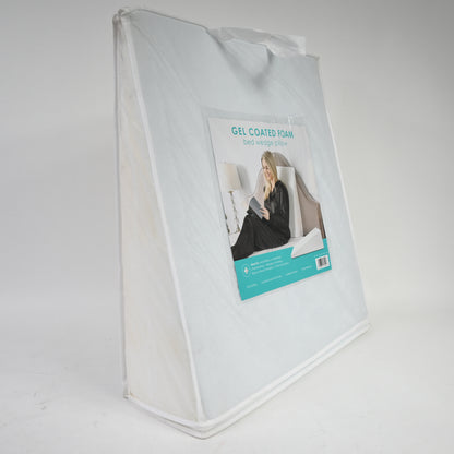 SensorPEDIC Soft-Tex Bed Wedge Support Pillow with Cooling Gel Coating - 24x22, White