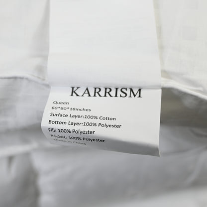 KARRISM Queen Extra Thick Mattress Topper Cooling Pillow Top 400TC Deep Pocket