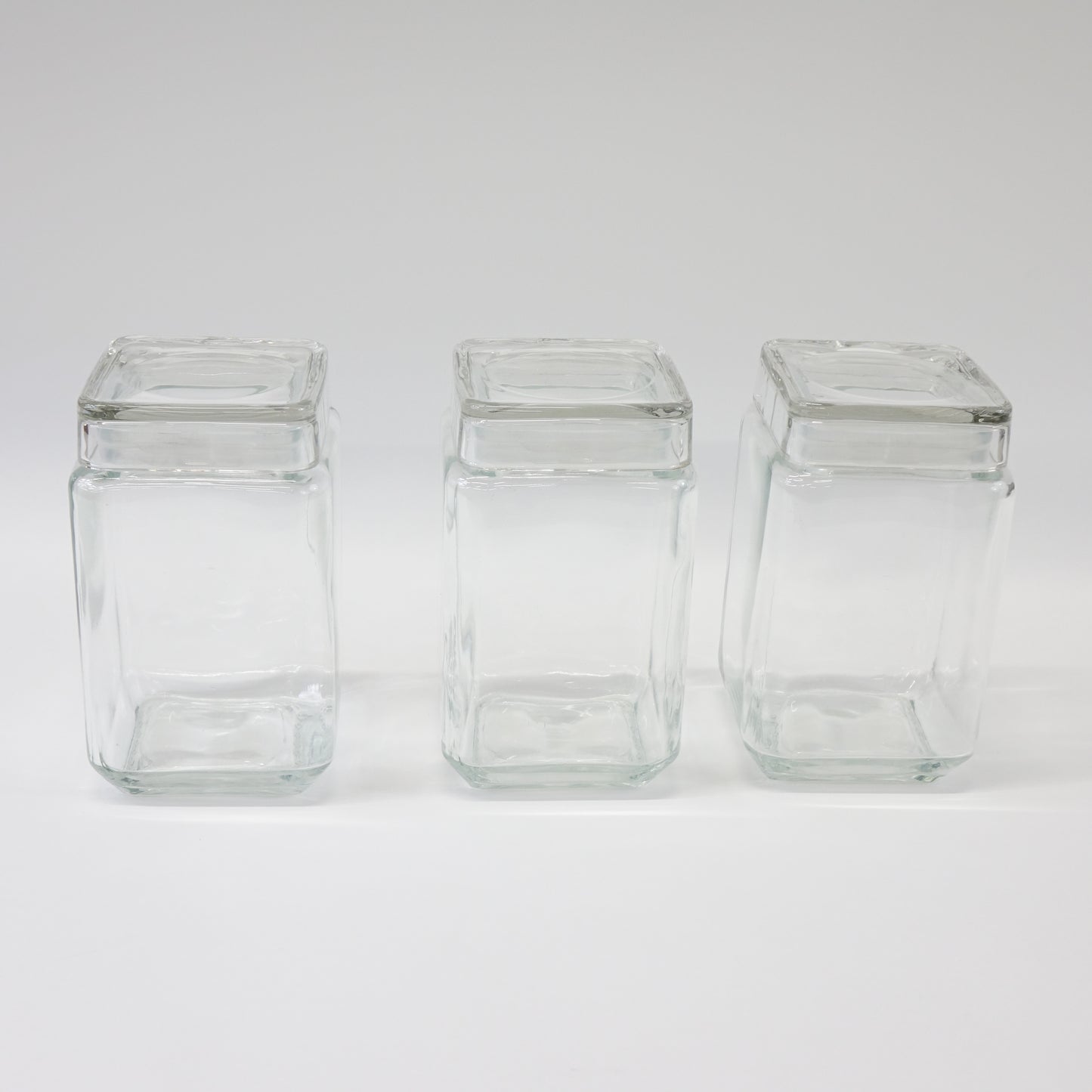Daitouge Wide Mouth Glass Jars with Lids, 55 oz Clear Glass Canisters- Set of 3