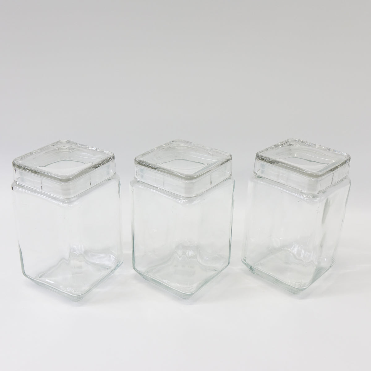 Daitouge Wide Mouth Glass Jars with Lids, 55 oz Clear Glass Canisters- Set of 3