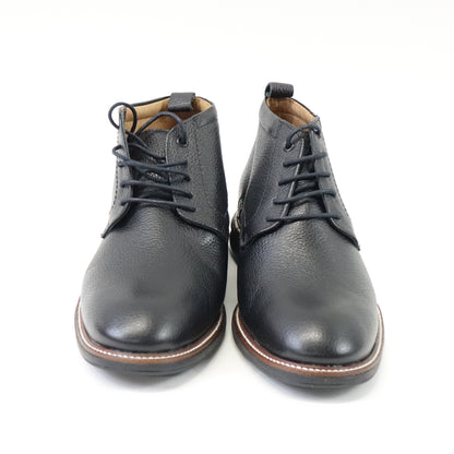 MJNY Men's Genuine Leather Chukka Ankle Boots Breathable Black Grainy Size 9.5