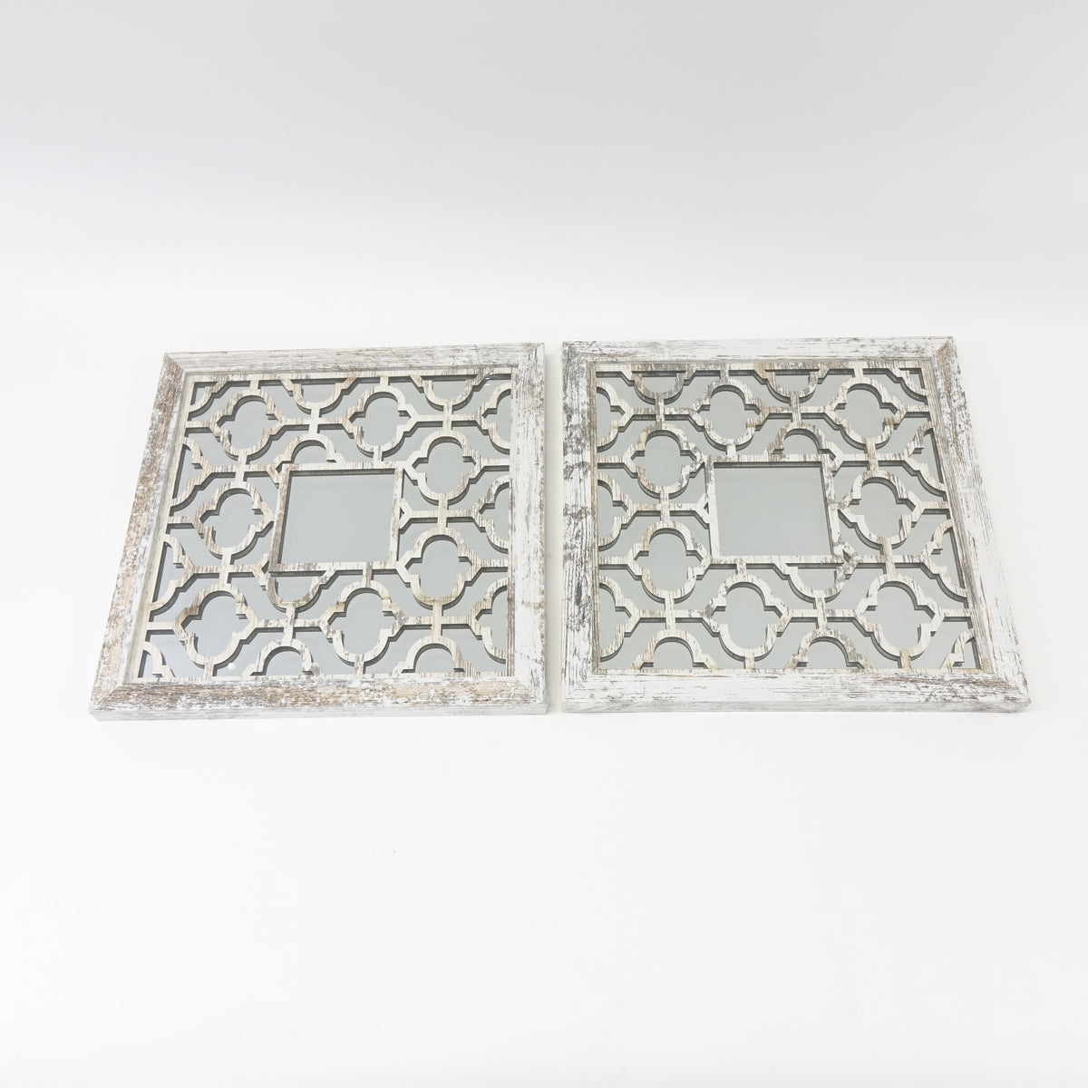 Uttermost Sorbolo Square Wall Mirrors – Set of 2 Moroccan Geometric Fretwork A