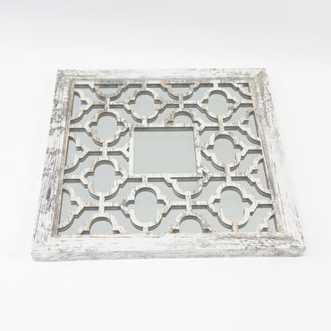 Uttermost Sorbolo Square Wall Mirrors – Set of 2 Moroccan Geometric Fretwork A