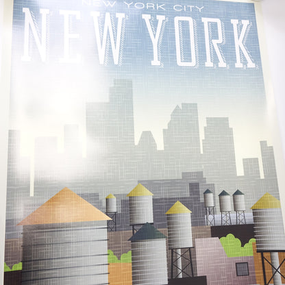 Retro Style New York City Travel Poster Vintage State Map Print 24"x36"