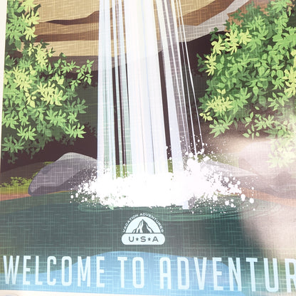 Retro Style Arkansas Travel Poster Vintage State Map Print 24"x36"