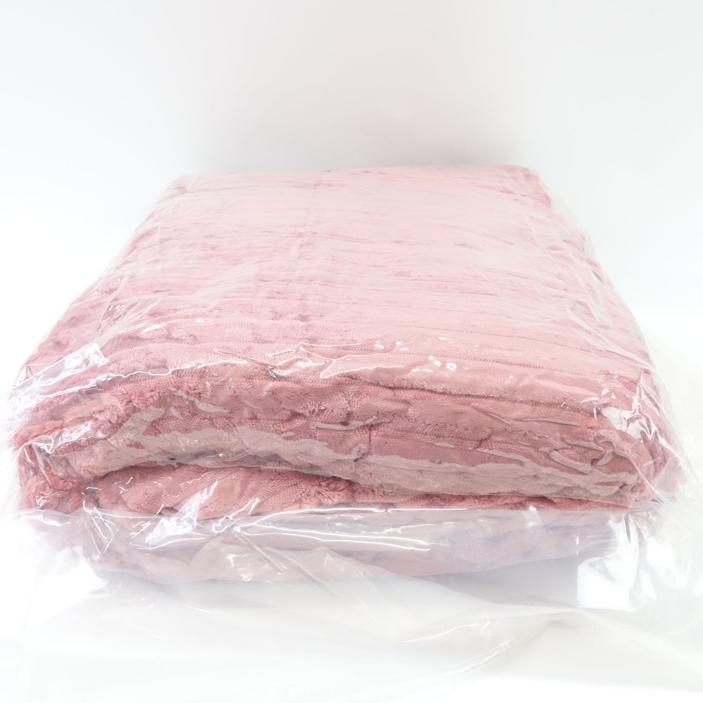 Pawque Sherpa Fleece Weighted Blanket Queen 60"x80" 20 lb Peach Pink Plush