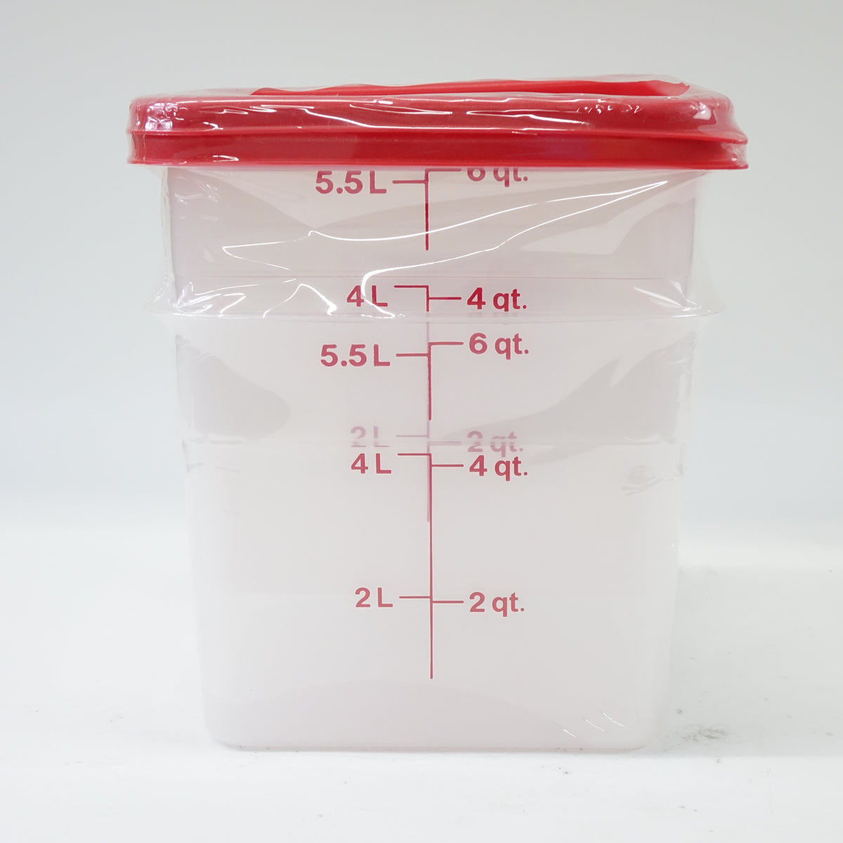 Cambro CamSquare Storage Container 6 qt with Lid Set of 2 Translucent
