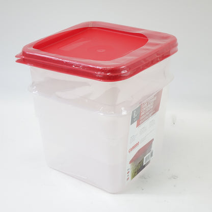 Cambro CamSquare Storage Container 6 qt with Lid Set of 2 Translucent