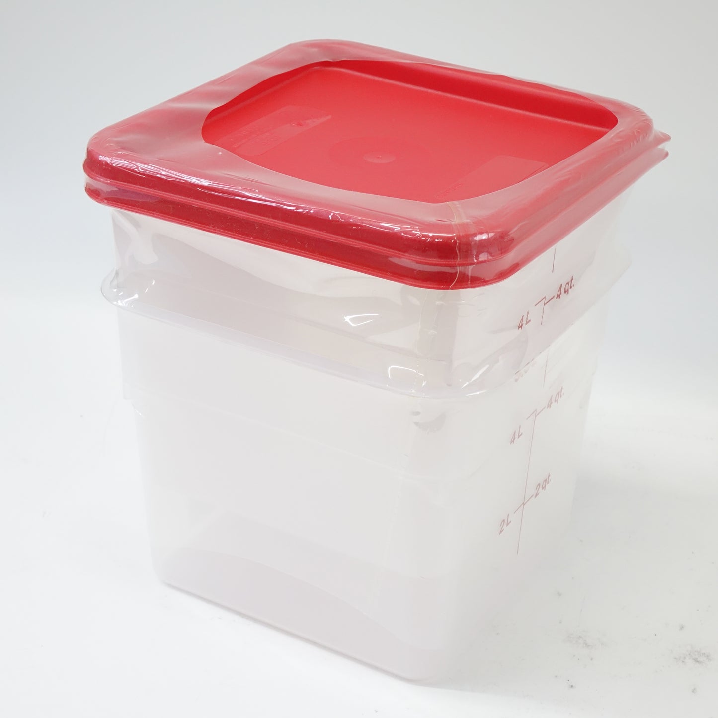 Cambro CamSquare Storage Container 6 qt with Lid Set of 2 Translucent