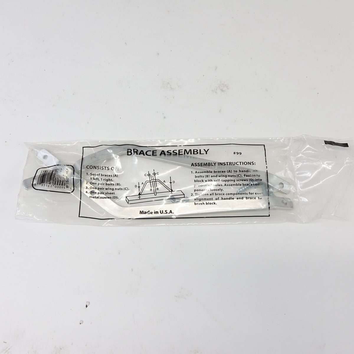 30" Individual Garage Brush - Plastic- Brown