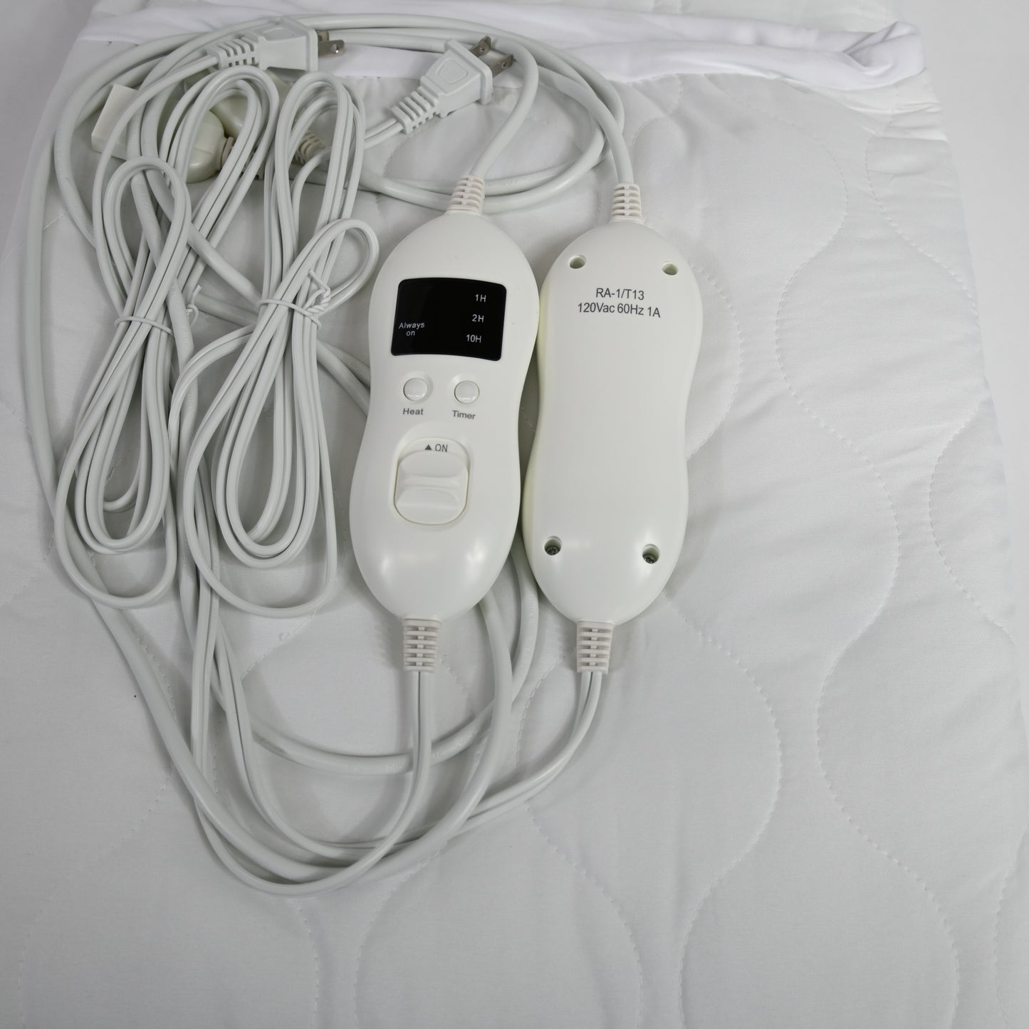 MAKATZ King Heated Mattress Pad 8 Heat Settings Quilted Fits Up to 21" Mattress